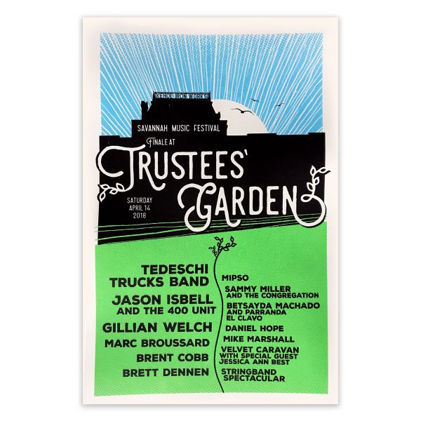 2018 Savannah Music Festival Finale at Trustees' Garden Poster