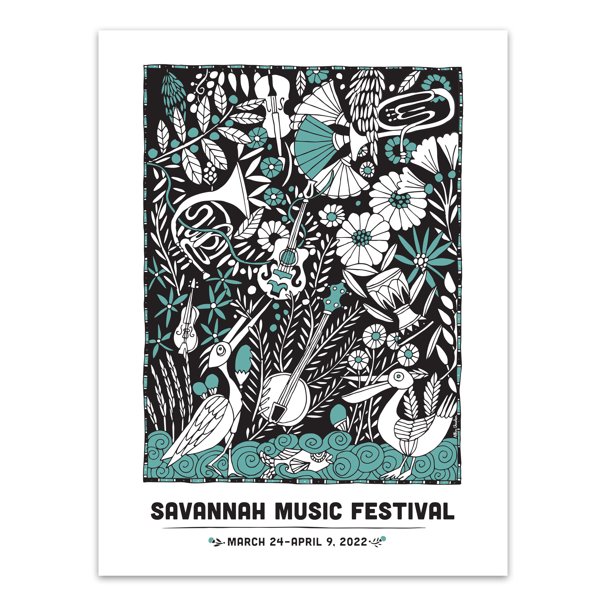 2022 Festival Poster by Albin Christen - Savannah Music Festival