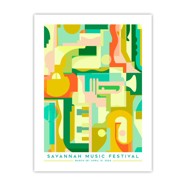 2024 Savannah Music Festival Poster by JULU - Image 3