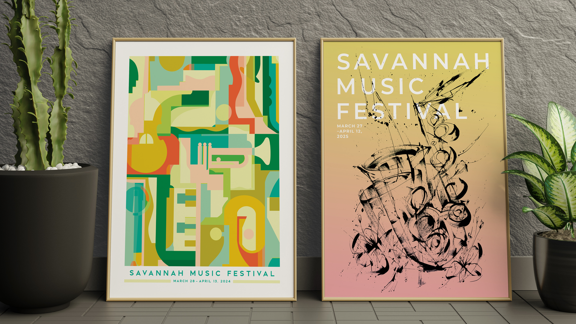 2024 and 2025 savannah music festival posters